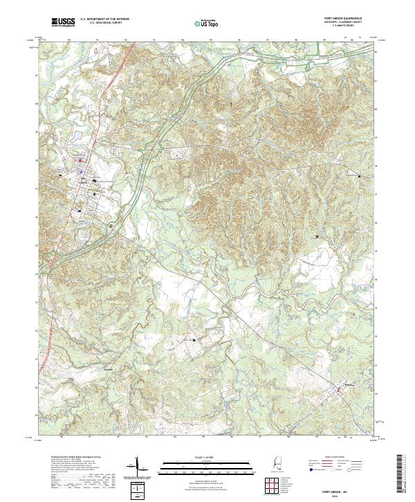 US Topo 7.5-minute map for Port Gibson MS