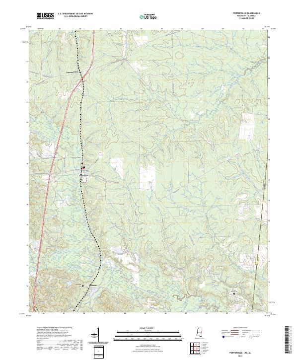 US Topo 7.5-minute map for Porterville MSAL
