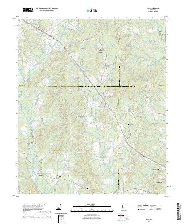 US Topo 7.5-minute map for Post MS