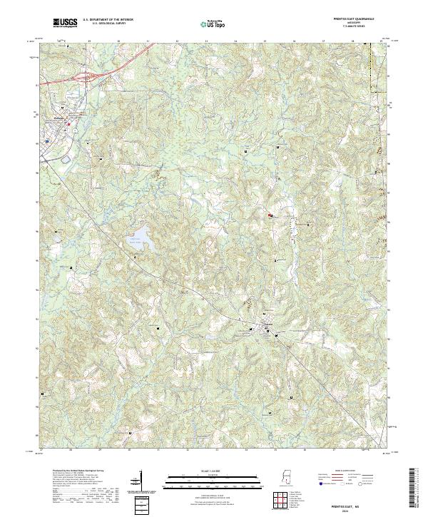 US Topo 7.5-minute map for Prentiss East MS