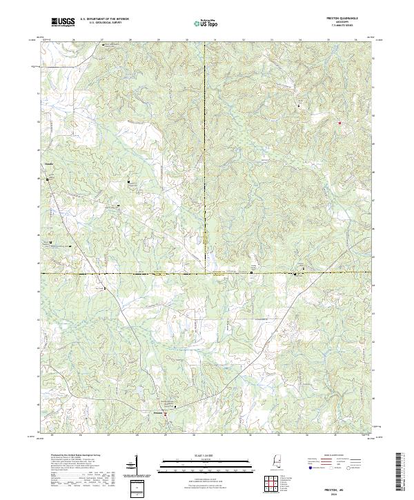 US Topo 7.5-minute map for Preston MS