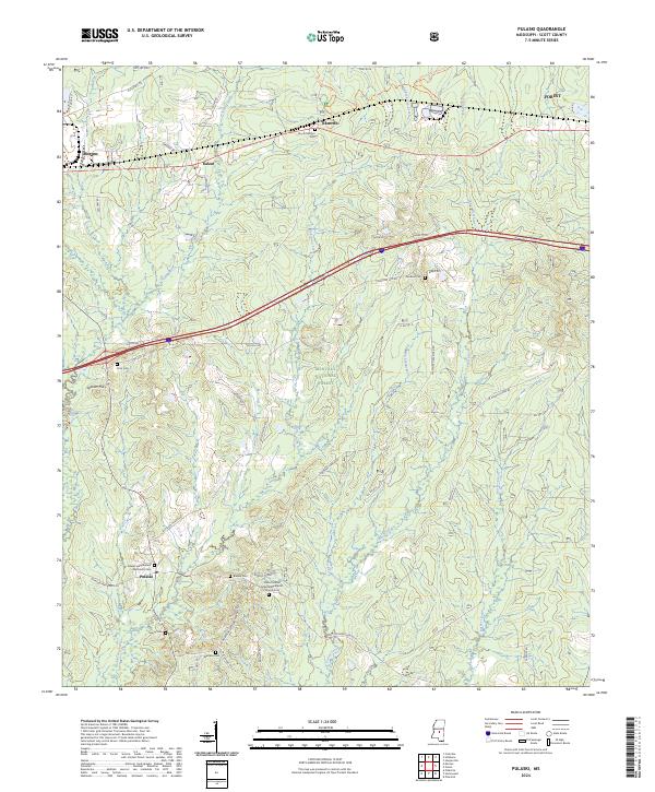 US Topo 7.5-minute map for Pulaski MS