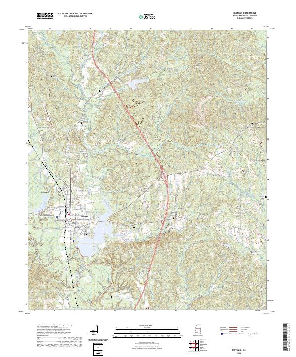 US Topo 7.5-minute map for Quitman MS