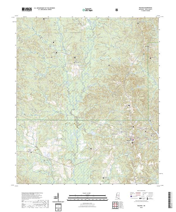 US Topo 7.5-minute map for Raleigh MS