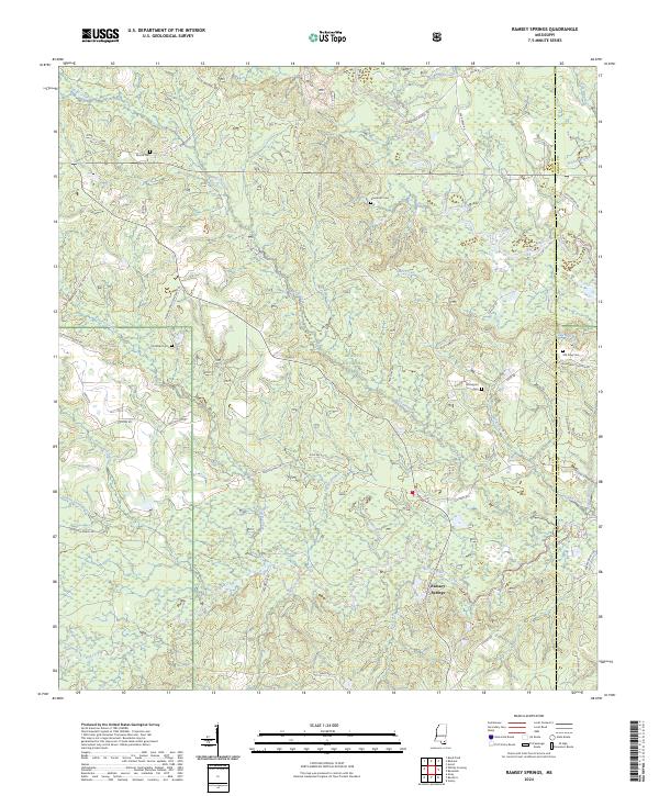 US Topo 7.5-minute map for Ramsey Springs MS