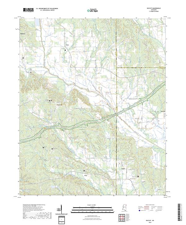 US Topo 7.5-minute map for Ratliff MS