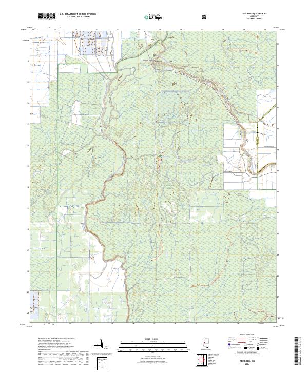 US Topo 7.5-minute map for Red Rock MS