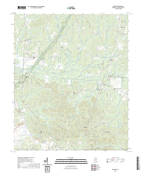 US Topo 7.5-minute map for Reform MS