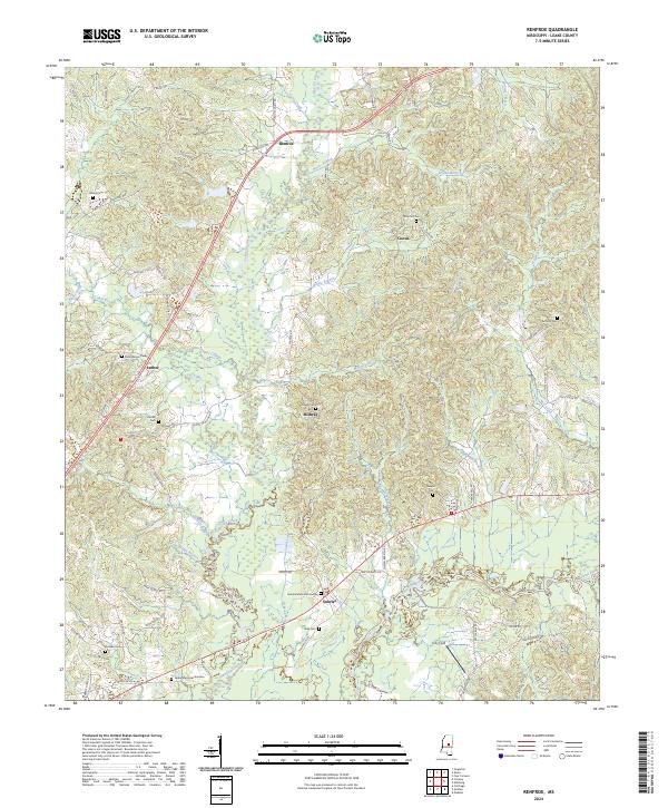 US Topo 7.5-minute map for Renfroe MS