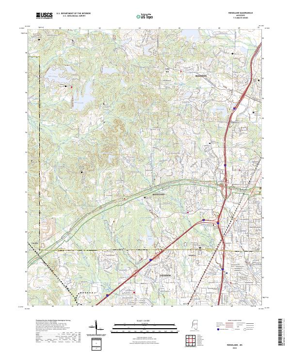 US Topo 7.5-minute map for Ridgeland MS