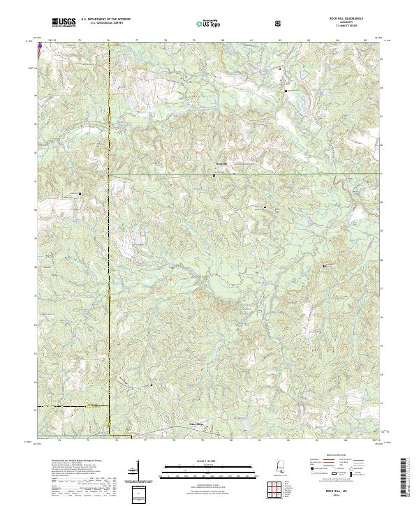 US Topo 7.5-minute map for Rock Hill MS
