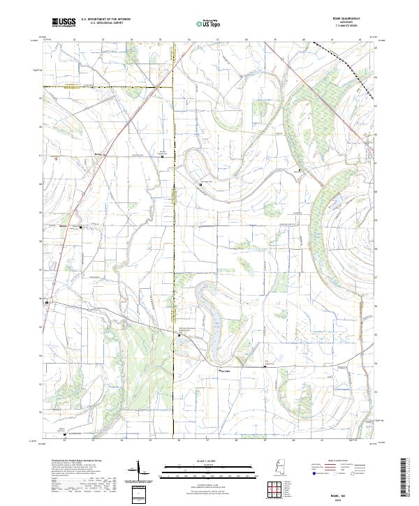 US Topo 7.5-minute map for Rome MS