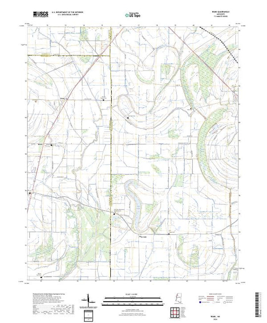 US Topo 7.5-minute map for Rome MS – American Map Store