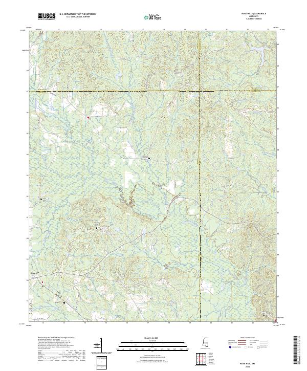 US Topo 7.5-minute map for Rose Hill MS