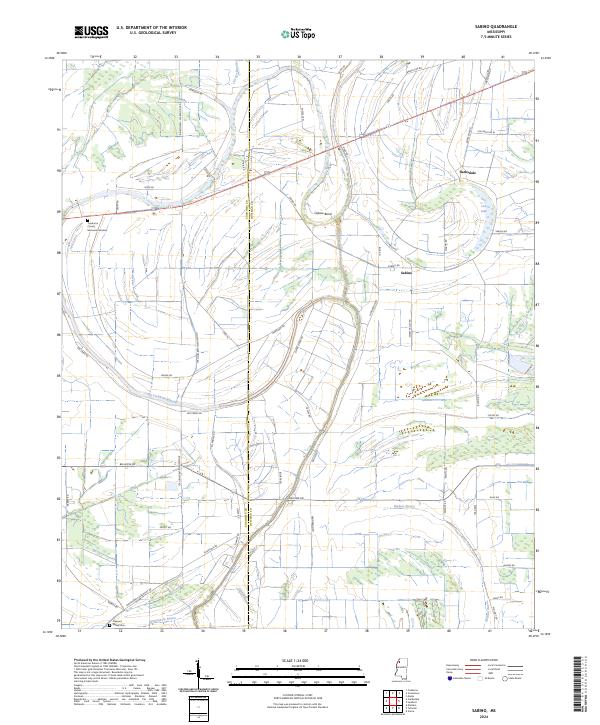 US Topo 7.5-minute map for Sabino MS