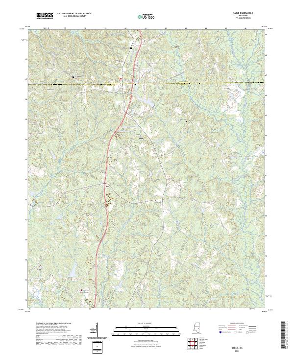 US Topo 7.5-minute map for Sable MS