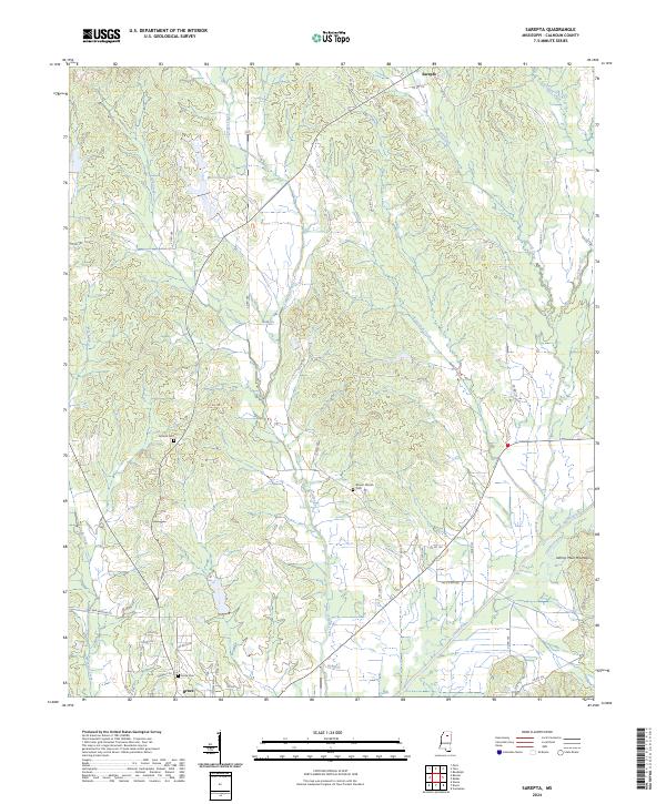 US Topo 7.5-minute map for Sarepta MS