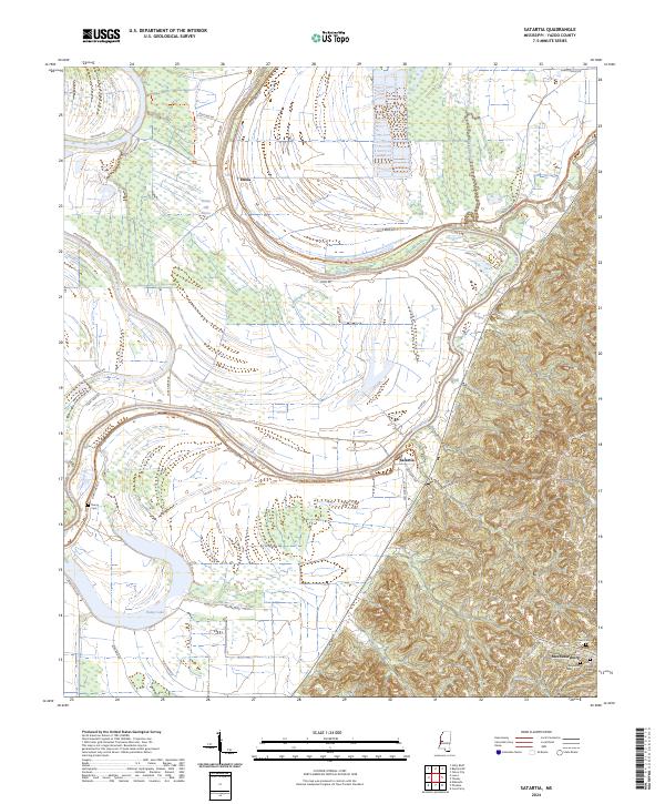 US Topo 7.5-minute map for Satartia MS
