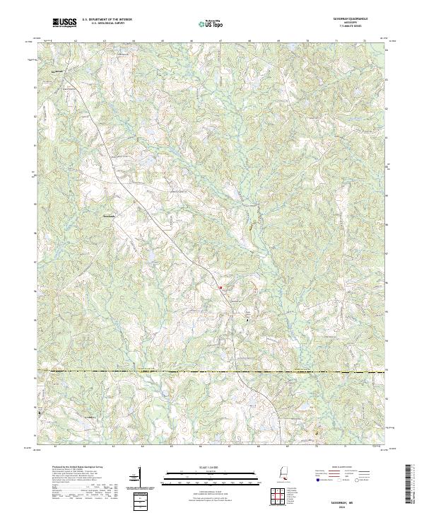US Topo 7.5-minute map for Savannah MS