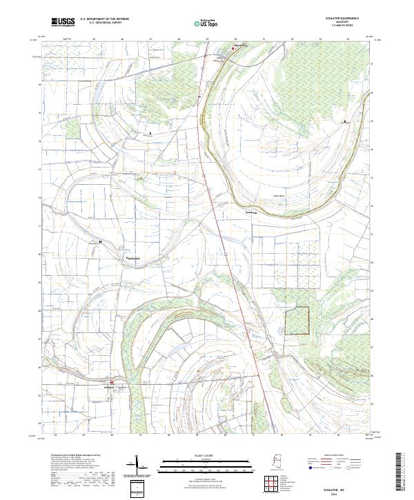 US Topo 7.5-minute map for Schlater MS