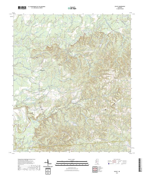 US Topo 7.5-minute map for Schley MS