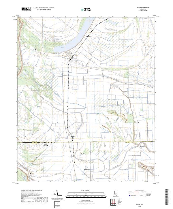 US Topo 7.5-minute map for Scott MS
