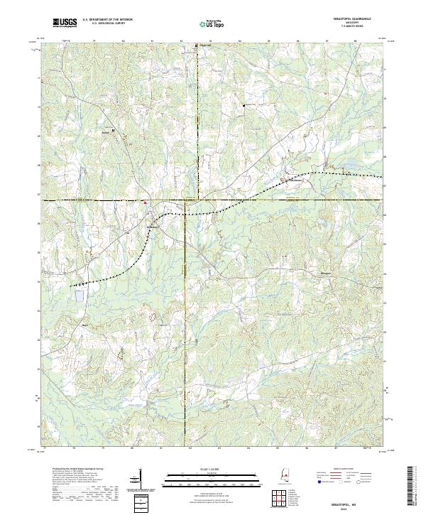US Topo 7.5-minute map for Sebastopol MS