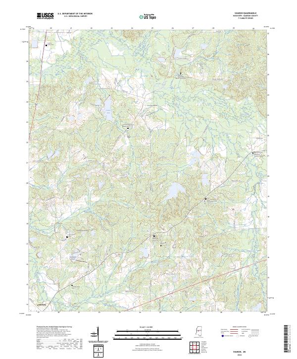 US Topo 7.5-minute map for Sharon MS