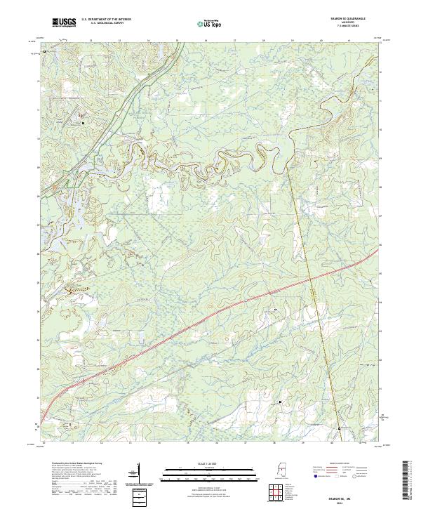 US Topo 7.5-minute map for Sharon SE MS
