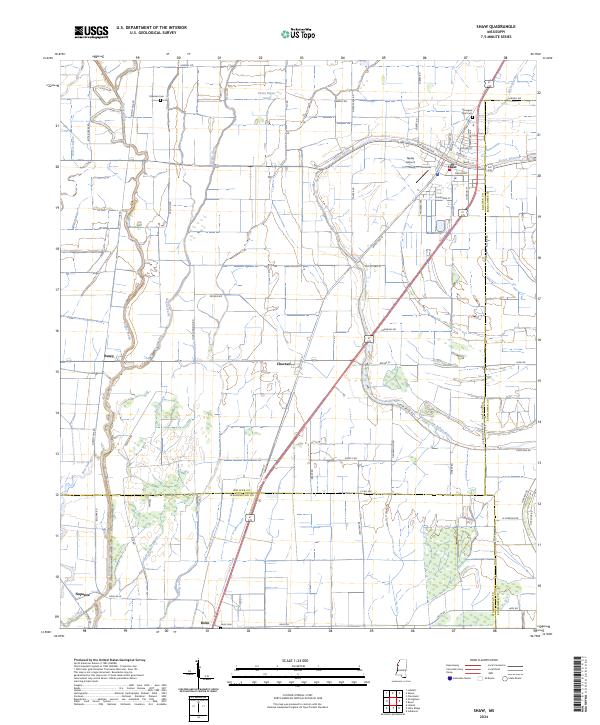 US Topo 7.5-minute map for Shaw MS