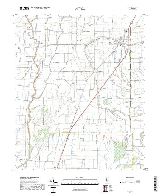 US Topo 7.5-minute map for Shaw MS – American Map Store