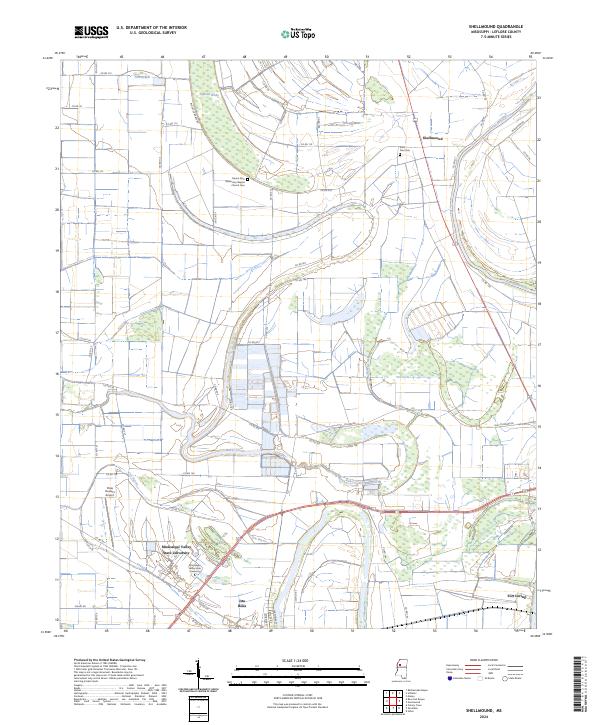 US Topo 7.5-minute map for Shellmound MS