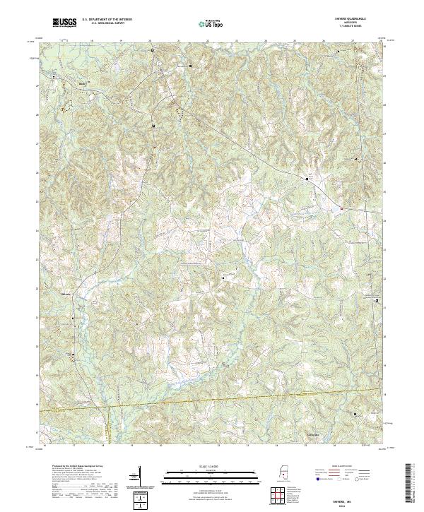 US Topo 7.5-minute map for Shivers MS