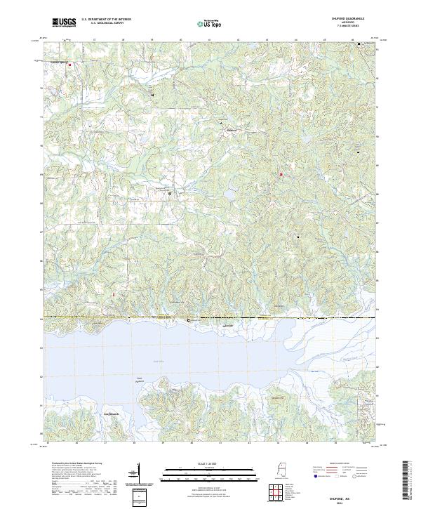 US Topo 7.5-minute map for Shuford MS