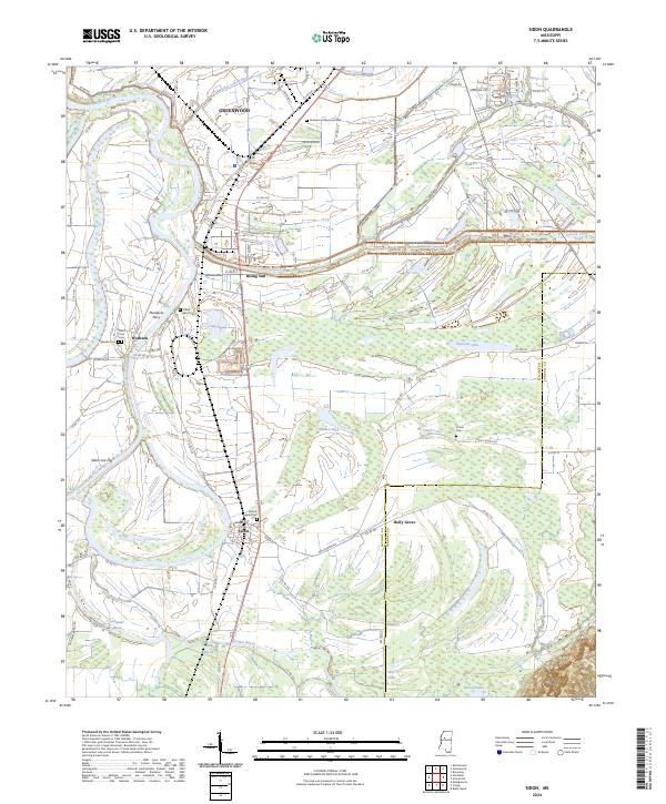 US Topo 7.5-minute map for Sidon MS