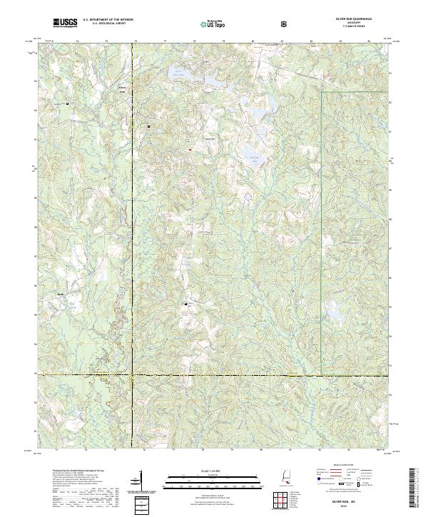 US Topo 7.5-minute map for Silver Run MS