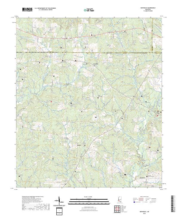 US Topo 7.5-minute map for Smithdale MS