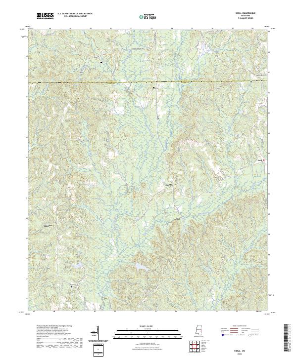 US Topo 7.5-minute map for Snell MS
