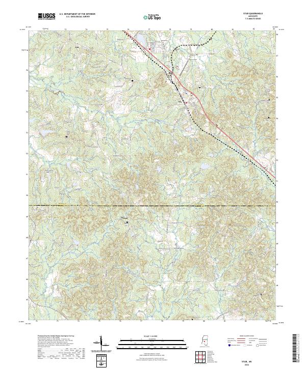 US Topo 7.5-minute map for Star MS