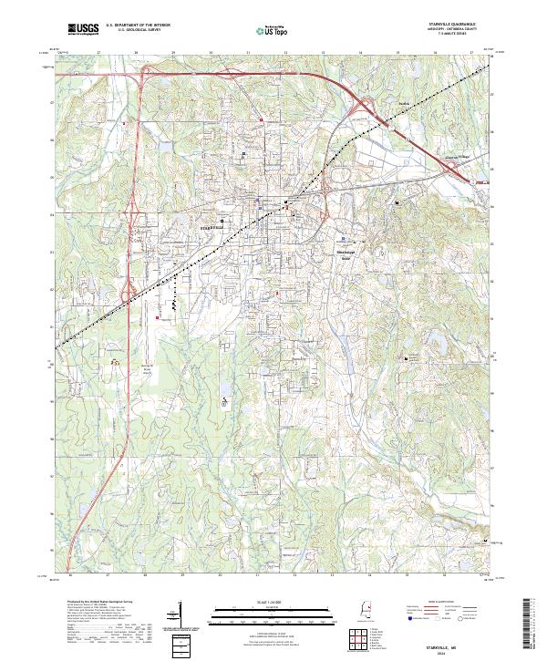 US Topo 7.5-minute map for Starkville MS