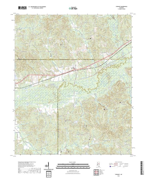US Topo 7.5-minute map for Stewart MS
