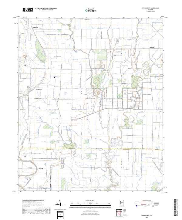 US Topo 7.5-minute map for Stringtown MS
