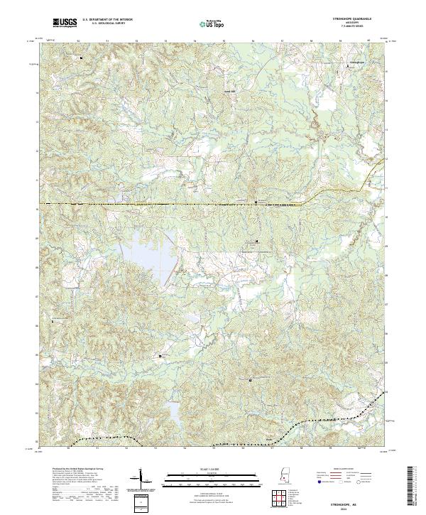 US Topo 7.5-minute map for Stronghope MS