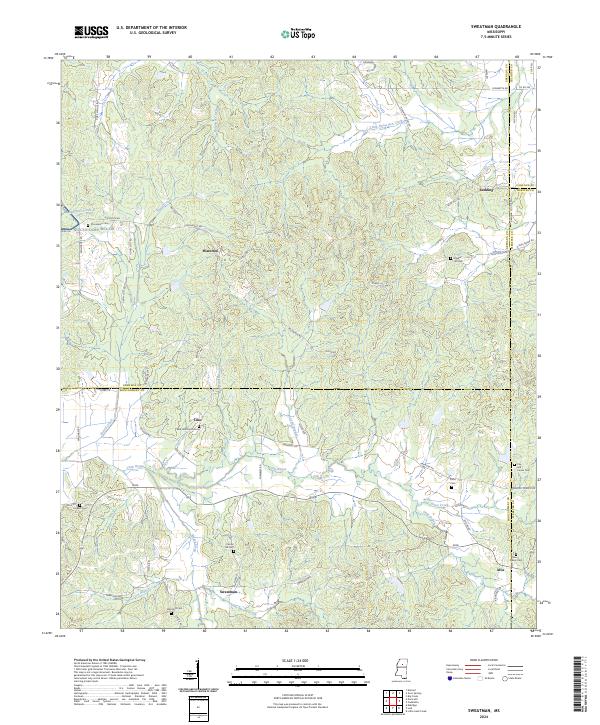 US Topo 7.5-minute map for Sweatman MS