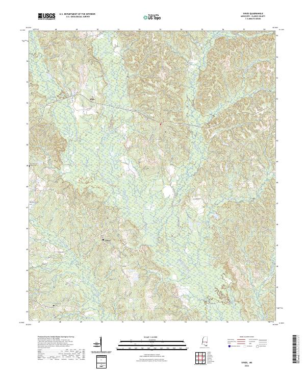 US Topo 7.5-minute map for Sykes MS