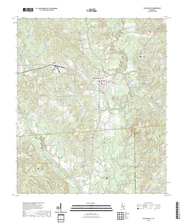 US Topo 7.5-minute map for Taylorsville MS