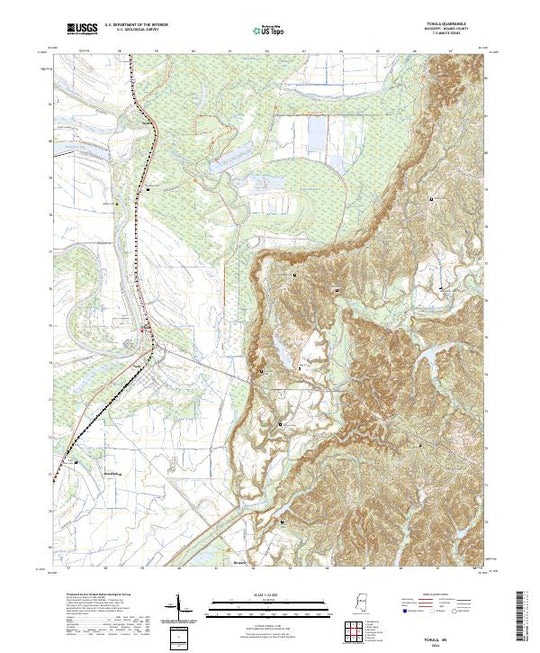 US Topo 7.5-minute map for Tchula MS – American Map Store