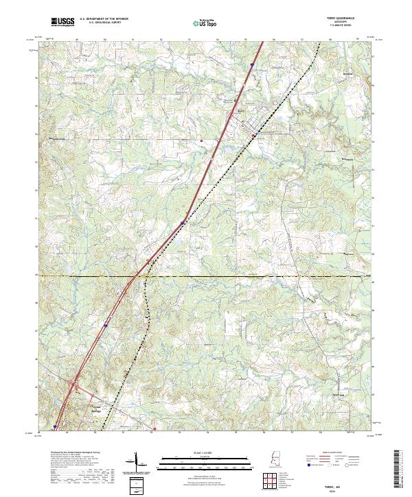 US Topo 7.5-minute map for Terry MS