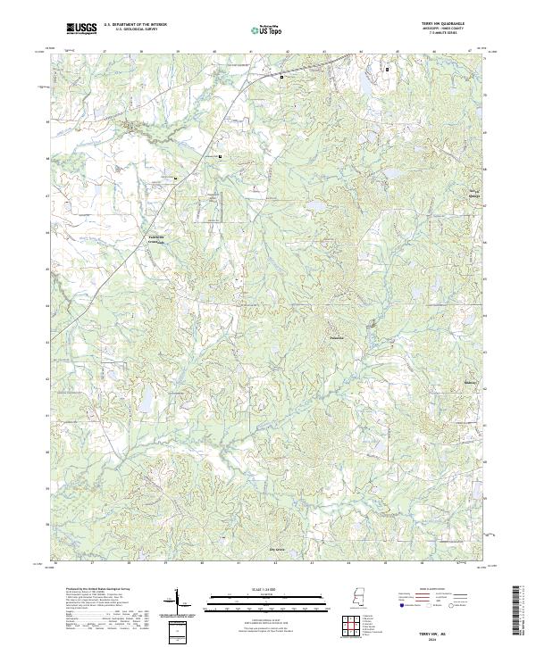 US Topo 7.5-minute map for Terry NW MS