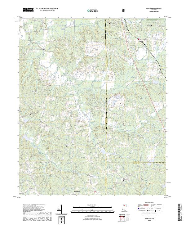 US Topo 7.5-minute map for Tillatoba MS